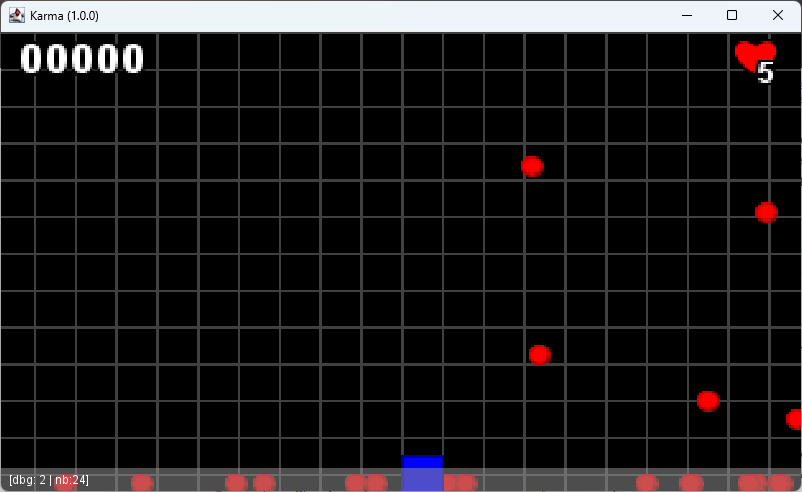 the resulting changes on the score and lives